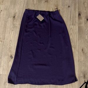 Massimo Dutti Deep Purple Midi Skirt